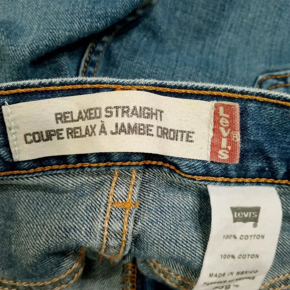 Levis 559 Jeans Mens 34x34 Relaxed Fit Straight Cotton Denim‎ Medium Wash